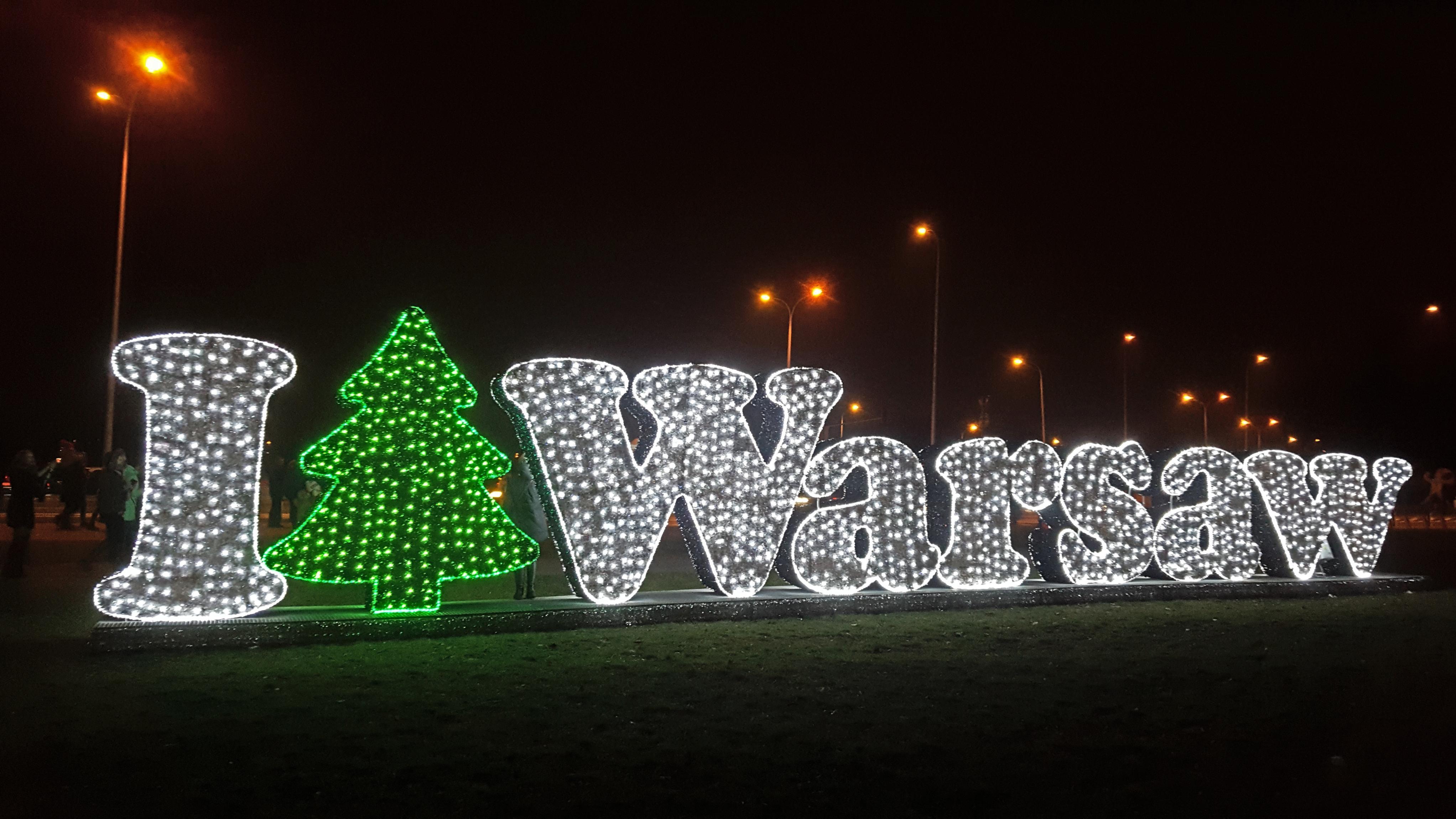 luminarie di natale a varsavia