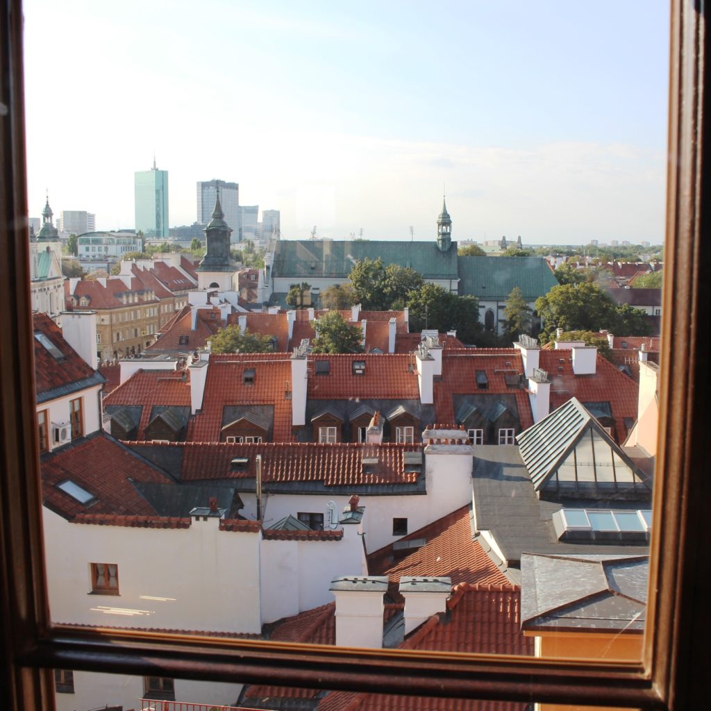 Vista dei tetti del centro storico dal Museo di Varsavia