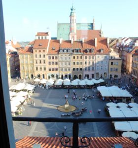 Vista sulla piazza del mercato dal Museo di Varsavia
